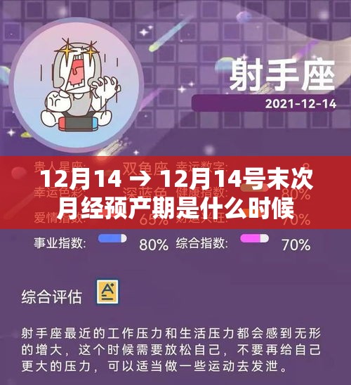 12月14 → 12月14号末次月经预产期是什么时候