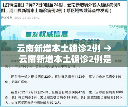 云南新增本土确诊2例 → 云南新增本土确诊2例是哪里的