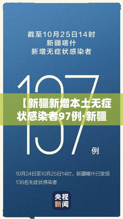 【新疆新增本土无症状感染者97例·新疆新增确诊22例 无症状感染者38例】 【新疆新增本土无症状感染者97例·新疆新增确诊22例 无症状感染者38例】