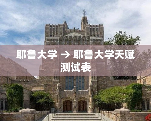 耶鲁大学 → 耶鲁大学天赋测试表 耶鲁大学 → 耶鲁大学天赋测试表