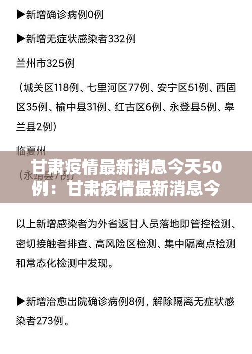 甘肃疫情最新消息今天50例:甘肃疫情最新消息今天50例病例 甘肃疫情最新消息今天50例:甘肃疫情最新消息今天50例病例