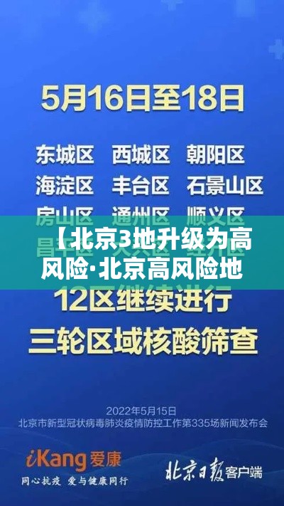 【北京3地升级为高风险·北京高风险地区降级】