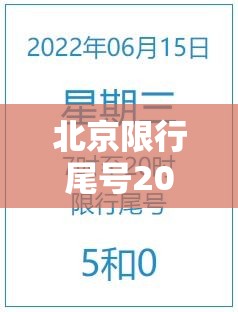 北京限行尾号2022年6月份—（北京外地车限行怎么处罚规定）