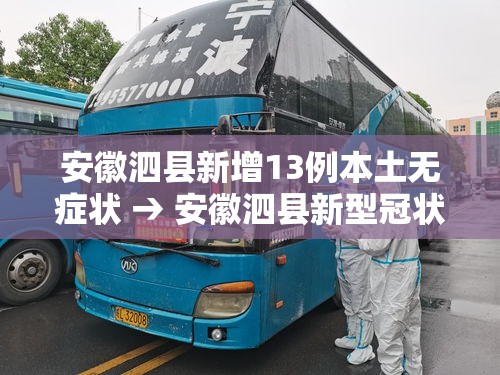 安徽泗县新增13例本土无症状 → 安徽泗县新型冠状病毒几例