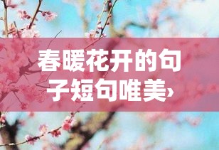 春暖花开的句子短句唯美›春暖花开走心句子