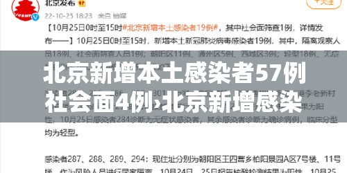 北京新增本土感染者57例社会面4例›北京新增感染人数