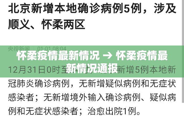怀柔疫情最新情况 → 怀柔疫情最新情况通报